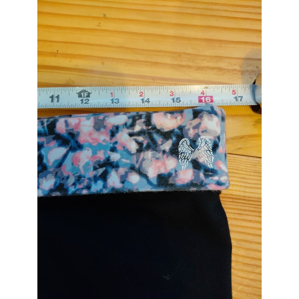 Pink Victoria's Secret Y2K 2015 Fold Over Waist Flare Leg Yoga Pants Leggings - Picture 5 of 8